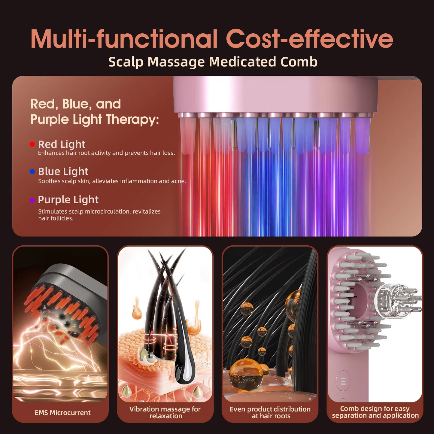MAVI LUMÈ - LED & EMS Hair Growth Massager